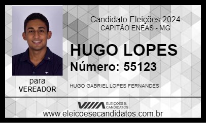 Candidato HUGO LOPES 2024 - CAPITÃO ENÉAS - Eleições