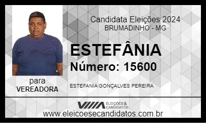 Candidato ESTEFÂNIA 2024 - BRUMADINHO - Eleições