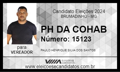 Candidato PH DA COHAB 2024 - BRUMADINHO - Eleições