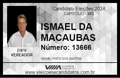 Candidato ISMAEL DA MACAUBAS 2024 - CAPITÓLIO - Eleições