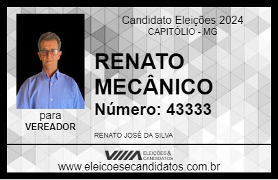 Candidato RENATO MECÂNICO 2024 - CAPITÓLIO - Eleições