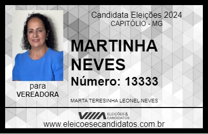 Candidato MARTINHA NEVES 2024 - CAPITÓLIO - Eleições