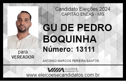 Candidato GU DE PEDRO BOQUINHA 2024 - CAPITÃO ENÉAS - Eleições