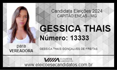 Candidato GESSICA THAIS 2024 - CAPITÃO ENÉAS - Eleições