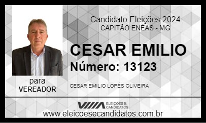 Candidato CESAR EMILIO 2024 - CAPITÃO ENÉAS - Eleições