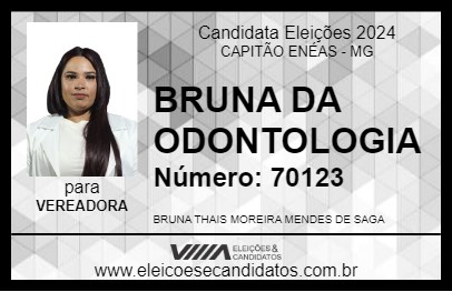 Candidato BRUNA DA ODONTOLOGIA 2024 - CAPITÃO ENÉAS - Eleições