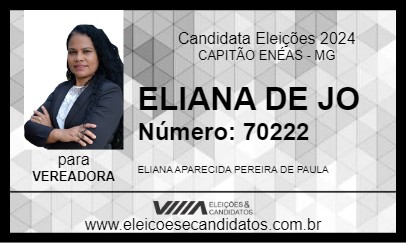 Candidato ELIANA DE PAULA 2024 - CAPITÃO ENÉAS - Eleições