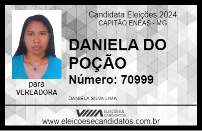 Candidato DANIELA DO POÇÃO 2024 - CAPITÃO ENÉAS - Eleições