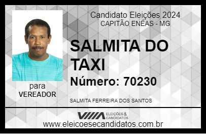 Candidato SALMITA DO TAXI 2024 - CAPITÃO ENÉAS - Eleições