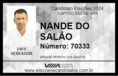 Candidato NANDE DO SALÃO 2024 - CAPITÃO ENÉAS - Eleições