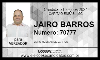 Candidato JAIRO BARROS 2024 - CAPITÃO ENÉAS - Eleições