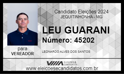 Candidato LEU GUARANI 2024 - JEQUITINHONHA - Eleições