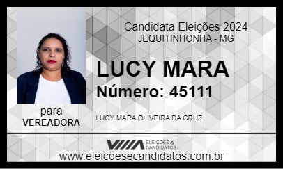 Candidato LUCY MARA 2024 - JEQUITINHONHA - Eleições