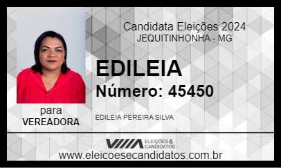 Candidato EDILEIA 2024 - JEQUITINHONHA - Eleições