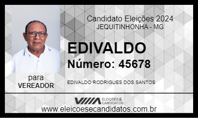 Candidato EDIVALDO 2024 - JEQUITINHONHA - Eleições