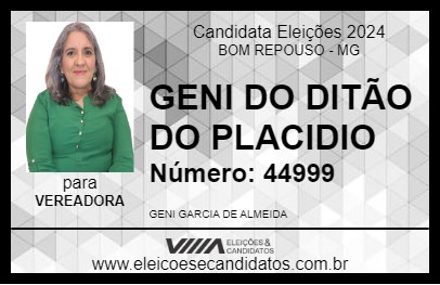 Candidato GENI DO DITÃO DO PLACIDIO 2024 - BOM REPOUSO - Eleições