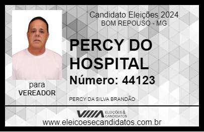 Candidato PERCY DO HOSPITAL 2024 - BOM REPOUSO - Eleições