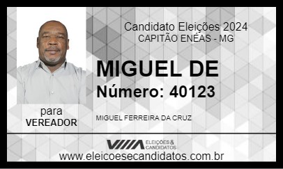 Candidato MIGUEL DE 2024 - CAPITÃO ENÉAS - Eleições