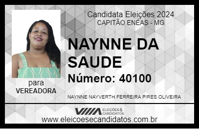 Candidato NAYNNE DA SAUDE 2024 - CAPITÃO ENÉAS - Eleições