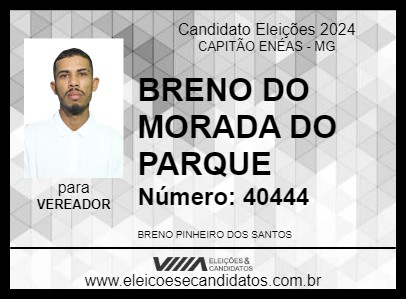 Candidato BRENO DO MORADA DO PARQUE 2024 - CAPITÃO ENÉAS - Eleições