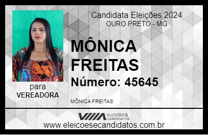 Candidato MÔNICA FREITAS 2024 - OURO PRETO - Eleições