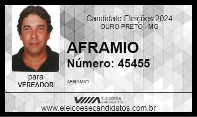 Candidato AFRAMIO 2024 - OURO PRETO - Eleições