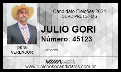 Candidato JULIO GORI 2024 - OURO PRETO - Eleições