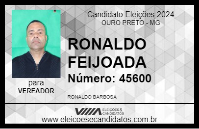 Candidato RONALDO FEIJOADA 2024 - OURO PRETO - Eleições