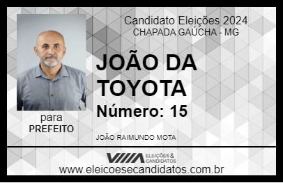 Candidato JOÃO DA TOYOTA 2024 - CHAPADA GAÚCHA - Eleições