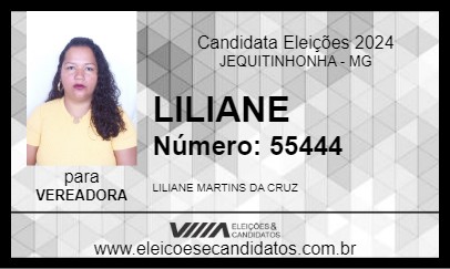 Candidato LILIANE 2024 - JEQUITINHONHA - Eleições