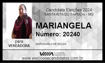 Candidato MARIANGELA 2024 - SANTA RITA DO SAPUCAÍ - Eleições