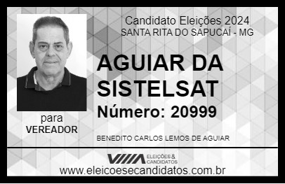 Candidato AGUIAR DA SISTELSAT 2024 - SANTA RITA DO SAPUCAÍ - Eleições