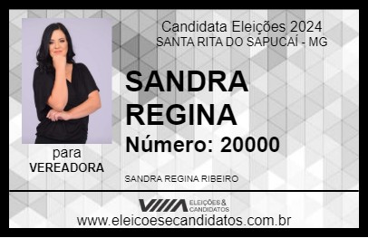 Candidato SANDRA REGINA 2024 - SANTA RITA DO SAPUCAÍ - Eleições