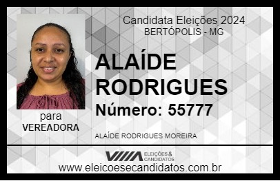 Candidato ALAÍDE RODRIGUES 2024 - BERTÓPOLIS - Eleições