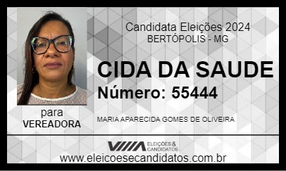 Candidato CIDA DA SAUDE 2024 - BERTÓPOLIS - Eleições