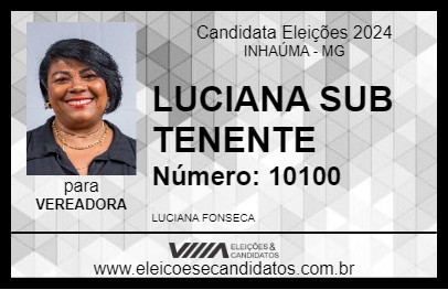 Candidato LUCIANA SUB TENENTE 2024 - INHAÚMA - Eleições