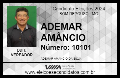 Candidato ADEMAR AMÂNCIO 2024 - BOM REPOUSO - Eleições