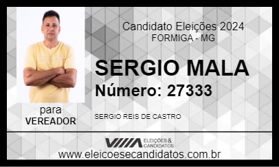 Candidato SERGIO MALA 2024 - FORMIGA - Eleições