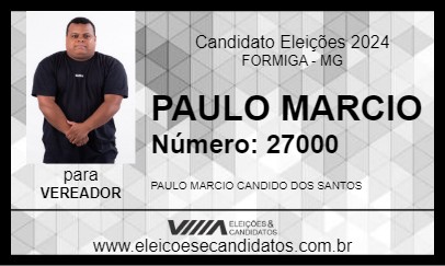 Candidato PAULINHO DO TINO PEREIRA 2024 - FORMIGA - Eleições