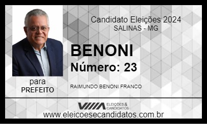 Candidato BENONI 2024 - SALINAS - Eleições