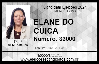 Candidato ELANE DO CUICA 2024 - MERCÊS - Eleições