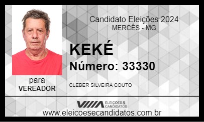 Candidato KEKÉ 2024 - MERCÊS - Eleições