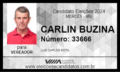 Candidato CARLIN BUZINA 2024 - MERCÊS - Eleições