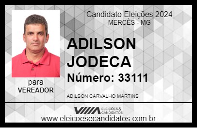 Candidato ADILSON JODECA 2024 - MERCÊS - Eleições