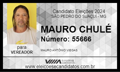 Candidato MAURO CHULÉ 2024 - SÃO PEDRO DO SUAÇUÍ - Eleições