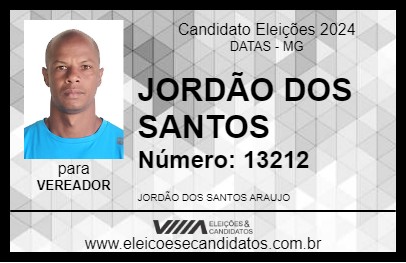 Candidato JORDÃO DOS SANTOS 2024 - DATAS - Eleições