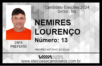 Candidato NEMIRES LOURENÇO 2024 - DATAS - Eleições