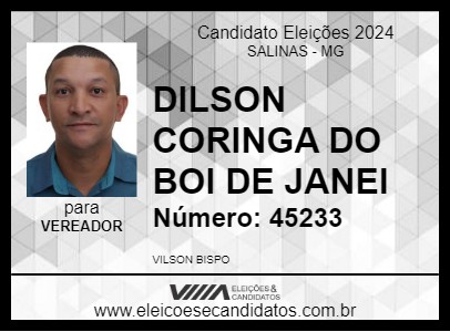 Candidato DILSON CORINGA DO BOI DE JANEI 2024 - SALINAS - Eleições