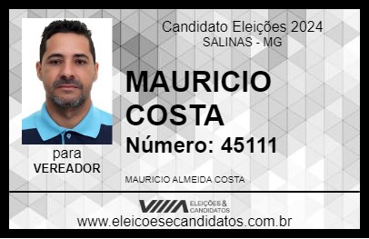 Candidato MAURICIO COSTA 2024 - SALINAS - Eleições