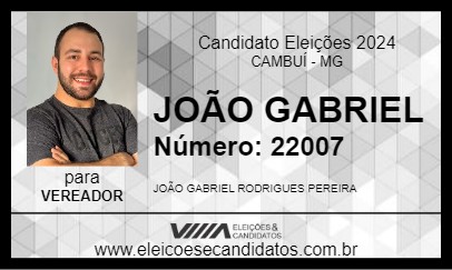 Candidato JOÃO GABRIEL 2024 - CAMBUÍ - Eleições